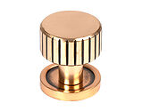 From The Anvil Judd Cabinet Knob On Rose (25mm, 32mm Or 38mm), Polished Bronze - 50472