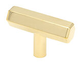 From The Anvil Kahlo T-Bar Cabinet Knob, Polished Brass - 50491