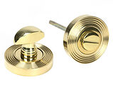 From The Anvil Round Beehive Round Bathroom Thumbturn, Polished Brass - 50752