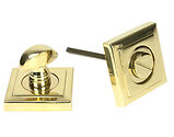 From The Anvil Square Bathroom Thumbturn, Polished Brass - 50753