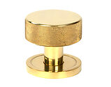 From The Anvil Brompton Plain Rose Mortice/Rim Knob Set, Polished Brass - 50835 (sold in pairs)