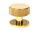 From The Anvil Brompton Beehive Rose Mortice/Rim Knob Set, Polished Brass - 50837 (sold in pairs)
