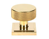 From The Anvil Brompton Square Rose Mortice/Rim Knob Set, Polished Brass - 50838 (sold in pairs)