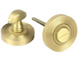 From The Anvil Round Beehive Round Bathroom Thumbturn, Satin Brass - 50882