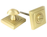 From The Anvil Square Bathroom Thumbturn, Satin Brass - 50883