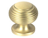 From The Anvil Beehive Cabinet Knob (30mm or 40mm), Satin Brass - 50931
