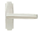 From The Anvil Art Deco Lever On Rose Set, Polished Nickel - 51193 (sold in pairs)
