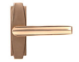 From The Anvil Art Deco Lever On Rose Set, Polished Bronze - 51196 (sold in pairs)