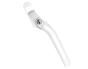 Mila Prolinea Curve Espagnolette Locking Handle, 40mm Pin Length (Left Or Right Handed), White - 561314