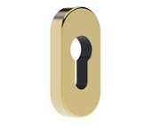 Mila Supa Standard Escutcheon (32mm x 70mm) Grade 316, Polished Gold Finished Stainless Steel - 579004 (sold as set)