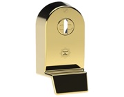 Mila Supa Secure Pull Escutcheon (53mm x 97mm) Grade 304, Polished Gold Finished Stainless Steel - 579064 (sold as set)