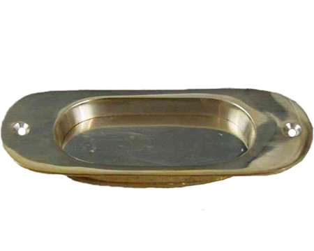  Cottingham Round End Flush Handle (125mm), Polished Brass - 70.069.SB.125