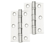 Excel Hardware 3 Inch Stainless Steel Ball Bearing Hinges, Polished Stainless Steel - 833 (sold in pairs)