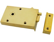From The Anvil Left Or Right Handed Bathroom Latch, Polished Brass - 83570