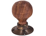 From The Anvil Beehive Mortice/Rim Knob Set, Rosewood & Antique Brass - 83573 (sold in pairs)