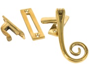 From The Anvil Cast Monkeytail Window Fastener, Polished Brass - 83593