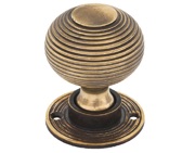 From The Anvil Beehive Mortice/Rim Knob Set, Aged Brass - 83633 (sold in pairs)