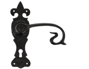 From The Anvil Curly Sprung Door Handles, Black - 83693 (sold in pairs)