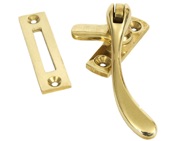 From The Anvil Cast Peardrop Window Fastener, Polished Brass - 83696