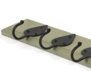 From The Anvil Cottage Coat Rack, Beeswax & Olive Green - 83747
