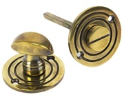 From The Anvil Round Bathroom Thumbturn, Aged Brass - 83804