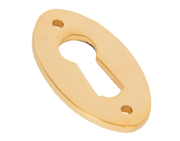 From The Anvil Standard Profile Period Oval Escutcheon, Polished Brass - 83812