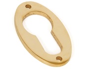 From The Anvil Euro Profile Period Oval Escutcheon, Polished Brass - 83815