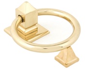 From The Anvil Ring Door Knocker, Polished Brass - 83836