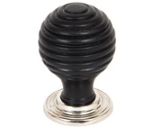From The Anvil Beehive Cabinet Knob (35mm Or 38mm), Ebony And Polished Nickel - 83869