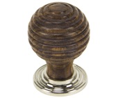 From The Anvil Beehive Cabinet Knob (35mm Or 38mm), Rosewood And Polished Nickel - 83873