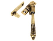 From The Anvil Reeded Locking Night Vent Window Fastener, Aged Brass - 83911