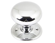 From The Anvil Mushroom Small (49mm) Mortice/Rim Knob Set, Polished Chrome - 90291 (sold in pairs)
