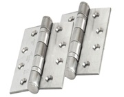 From The Anvil 4 Inch Ball Bearing Butt Hinge, Satin Stainless Steel - 91039 (sold in pairs) 