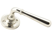 From The Anvil Newbury Door Handles On Round Rose, Polished Nickel - 91432 (sold in pairs)