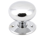 From The Anvil Mushroom Large (57mm) Mortice/Rim Knob Set, Polished Chrome - 91532 (sold in pairs)