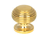 From The Anvil Beehive Cabinet Knob (30mm or 40mm), Polished Brass - 91769
