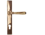 From The Anvil Newbury Slimline Lever Espagnolette, Sprung Door Handles, Polished Bronze - 91918 (sold in pairs)