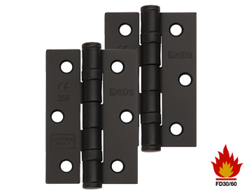 Excel Hardware 3 Inch Solid Steel Ball Bearing Hinges (Grade 7), Black Powder Coated - XL965-BLK (sold in pairs)
