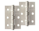 Atlantic Grade 7 Fire Rated 3 Inch Solid Steel Ball Bearing Hinges, Satin Stainless Steel - A2H322SSS (sold in pairs)