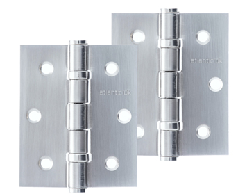 Atlantic 3 Inch Solid Steel Ball Bearing Hinges, Satin Chrome Plated - A2HB32525/SC (sold in pairs)