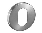 Access Hardware 6mm Oval Profile Escutcheon, Satin Stainless Steel - A8406S