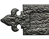Kirkpatrick Malleable Iron Fleur De Lys Letter Plate (Multiple Sizes), Antique Black, Argent OR Pewter - AB1073