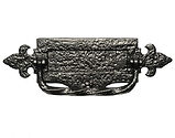 Kirkpatrick Malleable Iron Fleur De Lys Postal Door Knocker (Multiple Sizes), Antique Black, Argent OR Pewter - AB1085