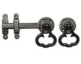 Kirkpatrick Black Antique Malleable Iron Gate Latch (152mm and 203mm Length) - AB1246