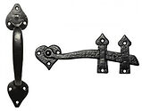 Kirkpatrick Black Antique Malleable Iron Thumblatch (216mm Length) - AB3624