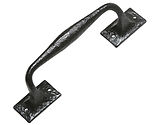 Kirkpatrick Black Antique Malleable Iron Cranked Pull Handle (254mm) - AB3652