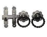 Kirkpatrick Smooth Black Malleable Iron Gate Latch (127mm, 152mm and 177mm Length) - AB3979