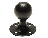 Kirkpatrick Un-Sprung Smooth Black Malleable Iron Ball Mortice Door Knob - AB4085 (sold in pairs)