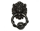 Kirkpatrick Black Antique Malleable Iron Lion Head Door Knocker - AB4896