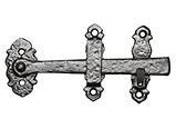 Kirkpatrick Black Antique Malleable Iron Thumblatch (177mm Length) - AB688